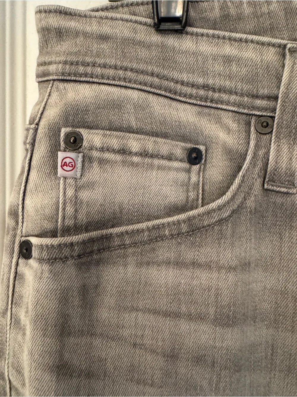 AG Adriano Goldschmied Dylan Slim Skinny Gray Wash Denim Men’s Jeans Size 32 - Picture 13 of 16